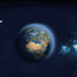 HTML5 3D地球仪可按经纬坐标定位动画特效